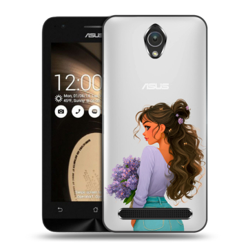 Пластиковый чехол на ASUS ZenFone Go 4.5 с принтом девушка цветы Пластиковый чехол на ASUS ZenFone Go 4.5 с принтом девушка цветы