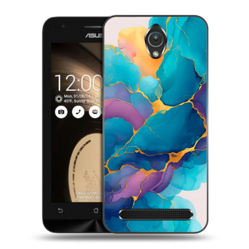Пластиковый чехол на ASUS ZenFone Go 4.5 с принтом Мрамор блестки Пластиковый чехол на ASUS ZenFone Go 4.5 с принтом Мрамор блестки