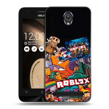 Пластиковый чехол на ASUS ZenFone Go 4.5 с принтом Roblox Роблокс