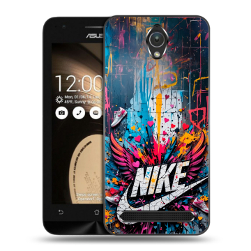 Пластиковый чехол на ASUS ZenFone Go 4.5 с принтом Nike Найк Пластиковый чехол на ASUS ZenFone Go 4.5 с принтом Nike Найк