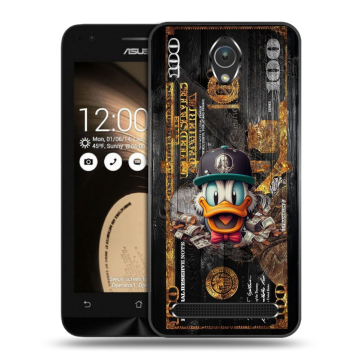Пластиковый чехол на ASUS ZenFone Go 4.5 с принтом Дональд Дак Доллар