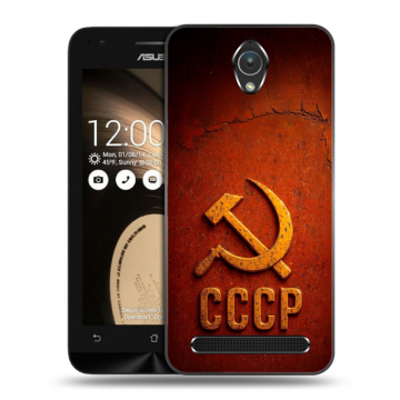 Пластиковый чехол на ASUS ZenFone Go 4.5 с принтом Флаг Герб СССР Пластиковый чехол на ASUS ZenFone Go 4.5 с принтом Флаг Герб СССР