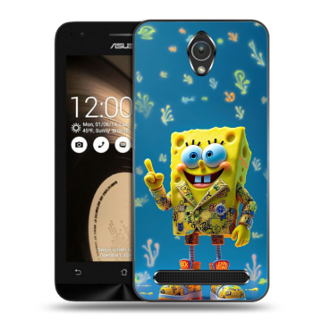 Пластиковый чехол на ASUS ZenFone Go 4.5 с принтом Спанч боб Спанчбоб
