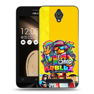 Пластиковый чехол на ASUS ZenFone Go 4.5 с принтом Roblox Роблокс