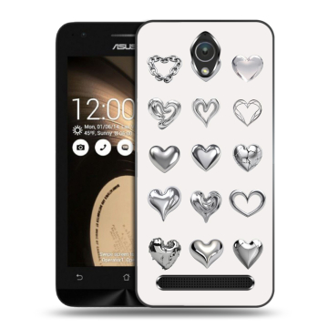 Пластиковый чехол на ASUS ZenFone Go 4.5 с принтом Y2K сердечки