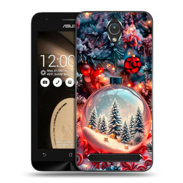 Пластиковый чехол на ASUS ZenFone Go 4.5 с принтом Новый год Пластиковый чехол на ASUS ZenFone Go 4.5 с принтом Новый год