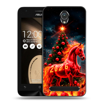 Пластиковый чехол на ASUS ZenFone Go 4.5 с принтом Новый год Пластиковый чехол на ASUS ZenFone Go 4.5 с принтом Новый год