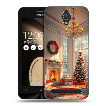 Пластиковый чехол на ASUS ZenFone Go 4.5 с принтом Новый год Пластиковый чехол на ASUS ZenFone Go 4.5 с принтом Новый год
