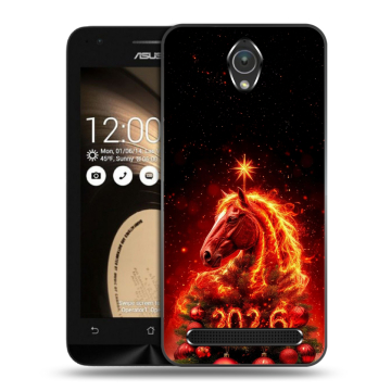 Пластиковый чехол на ASUS ZenFone Go 4.5 с принтом Новый год Пластиковый чехол на ASUS ZenFone Go 4.5 с принтом Новый год