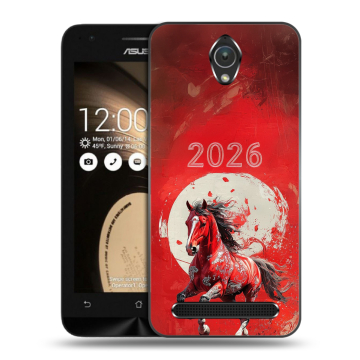 Пластиковый чехол на ASUS ZenFone Go 4.5 с принтом Новый год Пластиковый чехол на ASUS ZenFone Go 4.5 с принтом Новый год