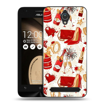 Пластиковый чехол на ASUS ZenFone Go 4.5 с принтом Новый год Пластиковый чехол на ASUS ZenFone Go 4.5 с принтом Новый год