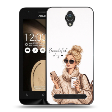 Пластиковый чехол на ASUS ZenFone Go 4.5 с принтом женский