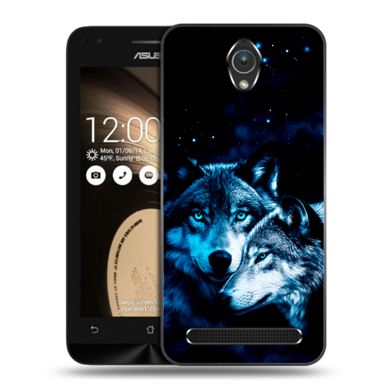 Пластиковый чехол на ASUS ZenFone Go 4.5 с принтом Волки Пластиковый чехол на ASUS ZenFone Go 4.5 с принтом Волки