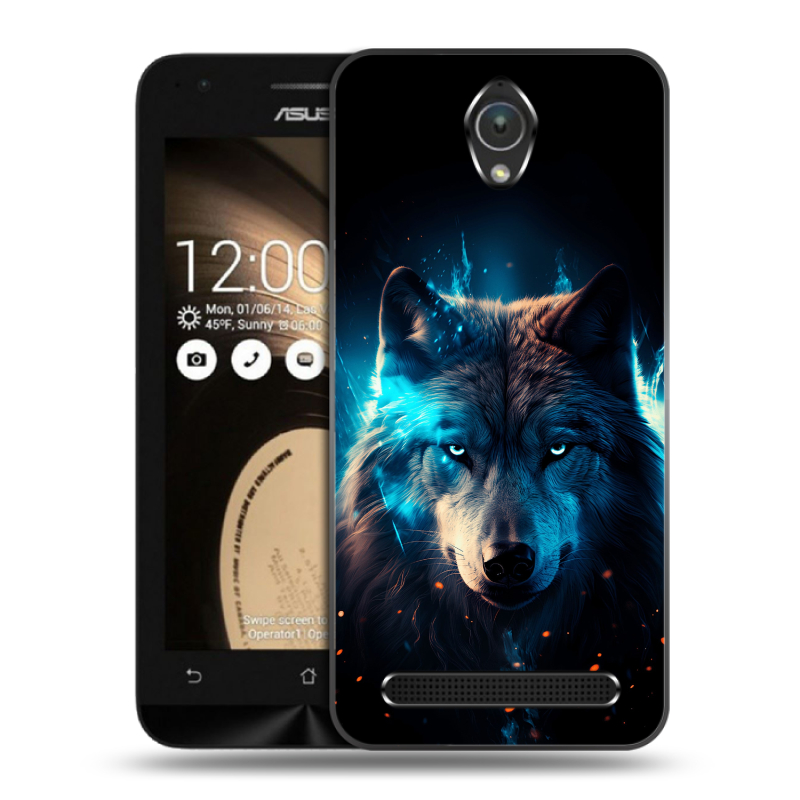 Пластиковый чехол на ASUS ZenFone Go 4.5 с принтом Волк ночной Пластиковый чехол на ASUS ZenFone Go 4.5 с принтом Волк ночной