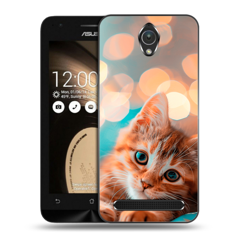 Пластиковый чехол на ASUS ZenFone Go 4.5 с принтом котик Пластиковый чехол на ASUS ZenFone Go 4.5 с принтом котик