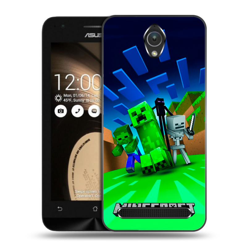 Пластиковый чехол на ASUS ZenFone Go 4.5 с принтом Майнкрафт Пластиковый чехол на ASUS ZenFone Go 4.5 с принтом Майнкрафт