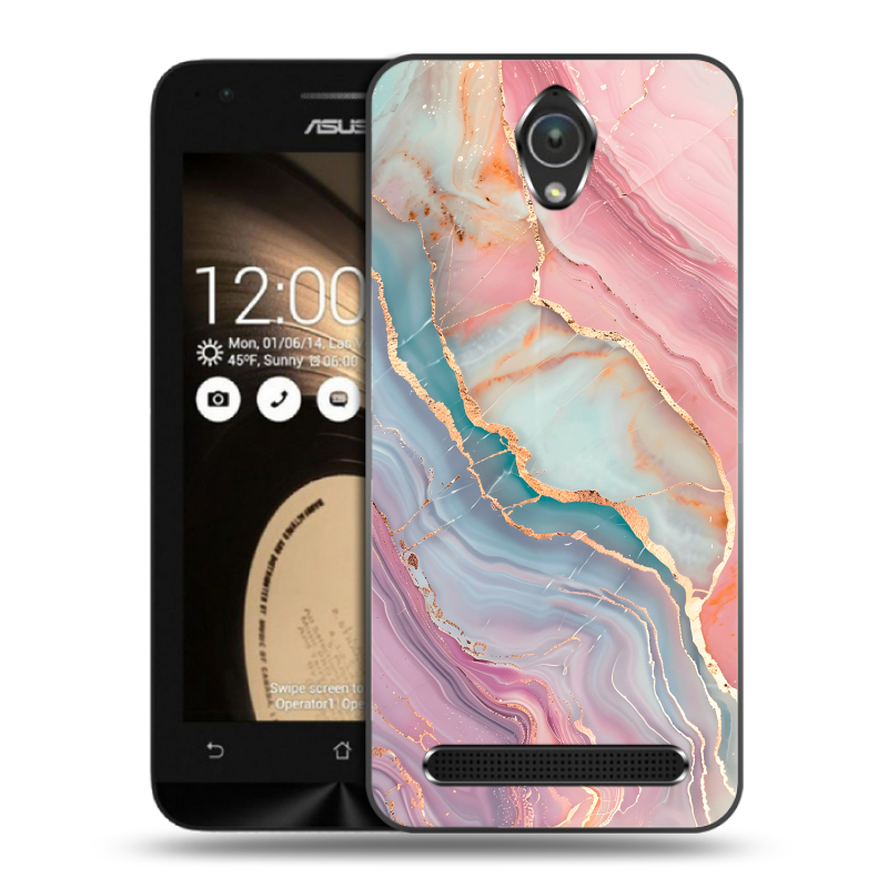 Пластиковый чехол на ASUS ZenFone Go 4.5 с принтом розовый мрамор Пластиковый чехол на ASUS ZenFone Go 4.5 с принтом розовый мрамор