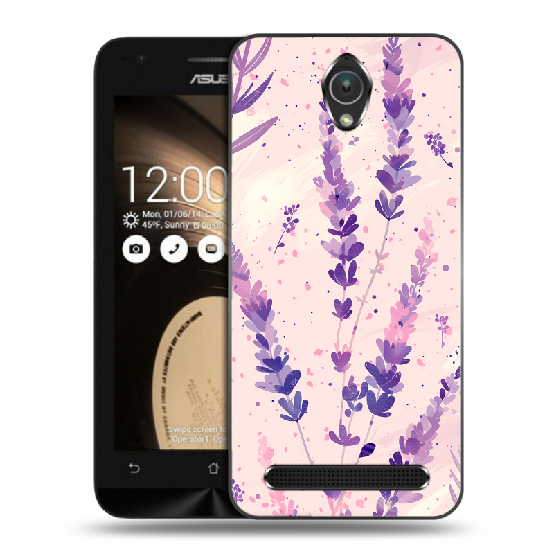 Пластиковый чехол на ASUS ZenFone Go 4.5 с принтом цветы лаванда Пластиковый чехол на ASUS ZenFone Go 4.5 с принтом цветы лаванда