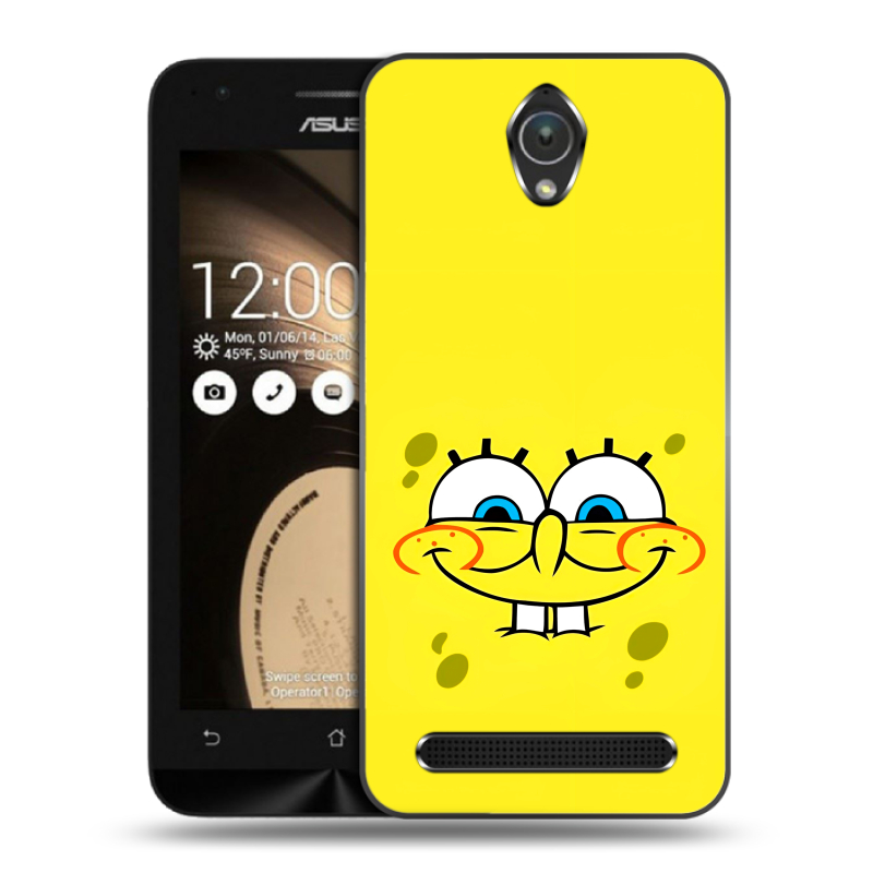 Пластиковый чехол на ASUS ZenFone Go 4.5 с принтом спанчбоб спанч боб Пластиковый чехол на ASUS ZenFone Go 4.5 с принтом спанчбоб спанч боб