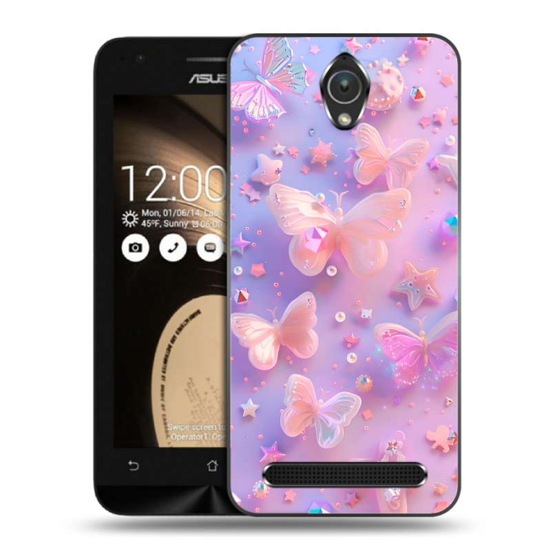 Пластиковый чехол на ASUS ZenFone Go 4.5 с принтом Бабочки Пластиковый чехол на ASUS ZenFone Go 4.5 с принтом Бабочки