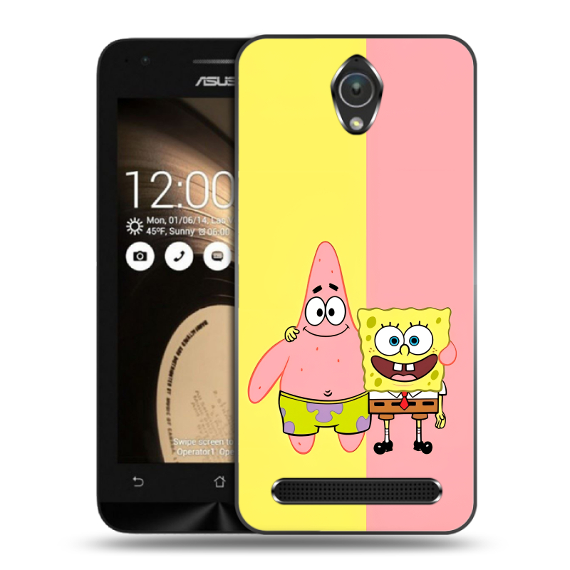 Пластиковый чехол на ASUS ZenFone Go 4.5 с принтом Спанч боб Спанчбоб Пластиковый чехол на ASUS ZenFone Go 4.5 с принтом Спанч боб Спанчбоб
