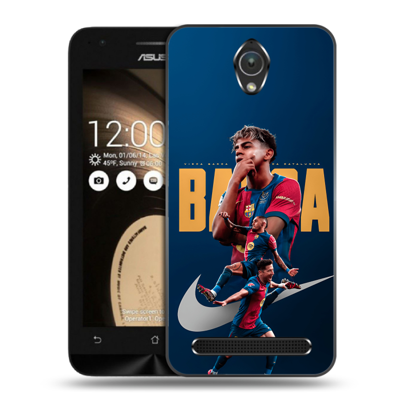 Пластиковый чехол на ASUS ZenFone Go 4.5 с принтом Барселона Barca Yamal Пластиковый чехол на ASUS ZenFone Go 4.5 с принтом Барселона Barca Yamal