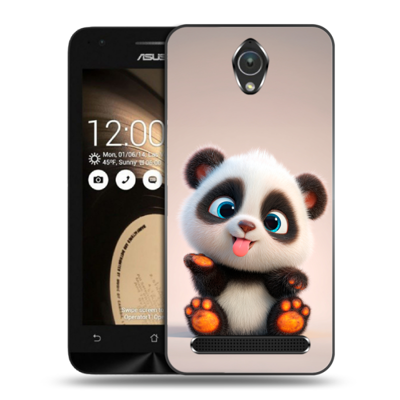 Пластиковый чехол на ASUS ZenFone Go 4.5 с принтом милая панда Пластиковый чехол на ASUS ZenFone Go 4.5 с принтом милая панда