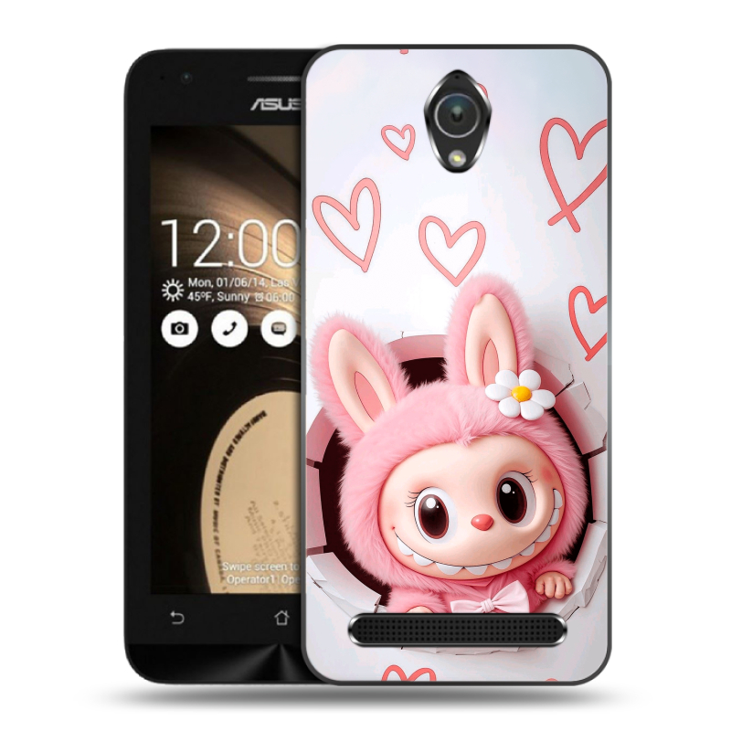 Пластиковый чехол на ASUS ZenFone Go 4.5 с принтом Labubu Лабубу Пластиковый чехол на ASUS ZenFone Go 4.5 с принтом Labubu Лабубу