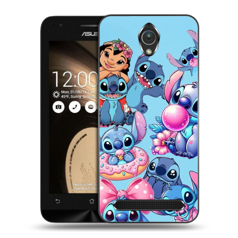 Пластиковый чехол на ASUS ZenFone Go 4.5 с принтом Лило и Стич Пластиковый чехол на ASUS ZenFone Go 4.5 с принтом Лило и Стич