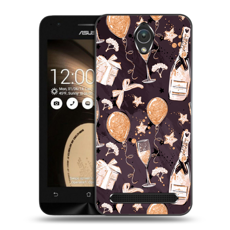 Пластиковый чехол на ASUS ZenFone Go 4.5 с принтом Новый год Пластиковый чехол на ASUS ZenFone Go 4.5 с принтом Новый год