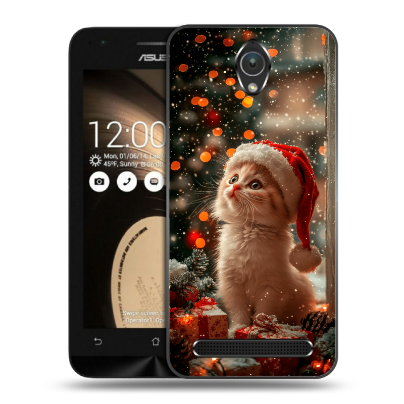 Пластиковый чехол на ASUS ZenFone Go 4.5 с принтом Новый год Пластиковый чехол на ASUS ZenFone Go 4.5 с принтом Новый год
