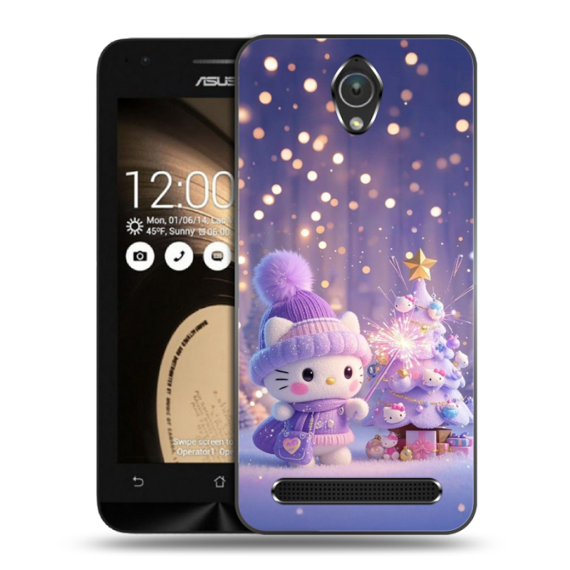 Пластиковый чехол на ASUS ZenFone Go 4.5 с принтом Новый год Пластиковый чехол на ASUS ZenFone Go 4.5 с принтом Новый год
