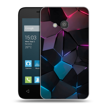 Пластиковый чехол на Alcatel One Touch Pixi 4 (4) с принтом Геометрия неона Пластиковый чехол на Alcatel One Touch Pixi 4 (4) с принтом Геометрия неона