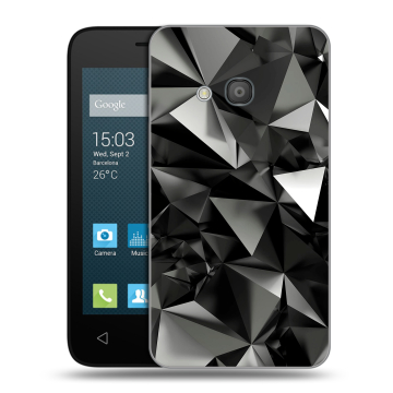 Пластиковый чехол на Alcatel One Touch Pixi 4 (4) с принтом Черные кристаллы Пластиковый чехол на Alcatel One Touch Pixi 4 (4) с принтом Черные кристаллы