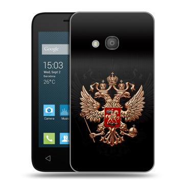 Пластиковый чехол на Alcatel One Touch Pixi 4 (4) с принтом Герб России Пластиковый чехол на Alcatel One Touch Pixi 4 (4) с принтом Герб России