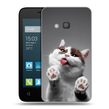 Пластиковый чехол на Alcatel One Touch Pixi 4 (4) с принтом Коты Пластиковый чехол на Alcatel One Touch Pixi 4 (4) с принтом Коты