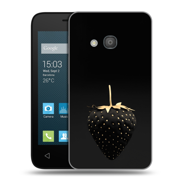 Пластиковый чехол на Alcatel One Touch Pixi 4 (4) с принтом Черная клубника Пластиковый чехол на Alcatel One Touch Pixi 4 (4) с принтом Черная клубника