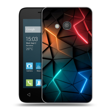 Пластиковый чехол на Alcatel One Touch Pixi 4 (4) с принтом Абстракция неон Пластиковый чехол на Alcatel One Touch Pixi 4 (4) с принтом Абстракция неон