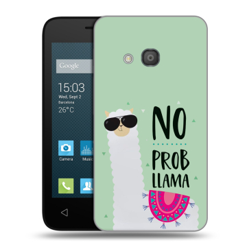 Пластиковый чехол на Alcatel One Touch Pixi 4 (4) с принтом Лама Пластиковый чехол на Alcatel One Touch Pixi 4 (4) с принтом Лама
