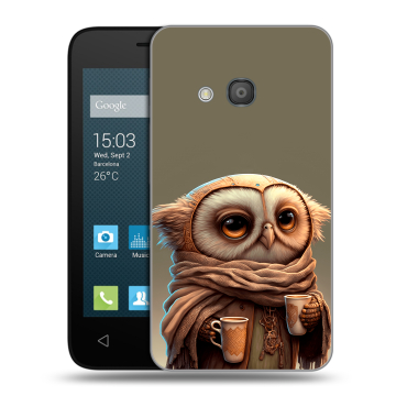 Пластиковый чехол на Alcatel One Touch Pixi 4 (4) с принтом Сова Пластиковый чехол на Alcatel One Touch Pixi 4 (4) с принтом Сова