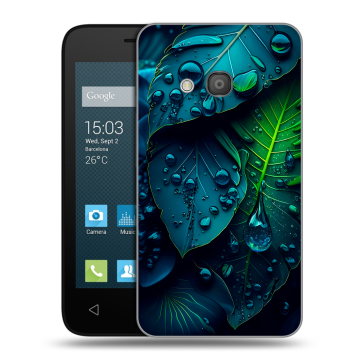 Пластиковый чехол на Alcatel One Touch Pixi 4 (4) с принтом Листья Пластиковый чехол на Alcatel One Touch Pixi 4 (4) с принтом Листья