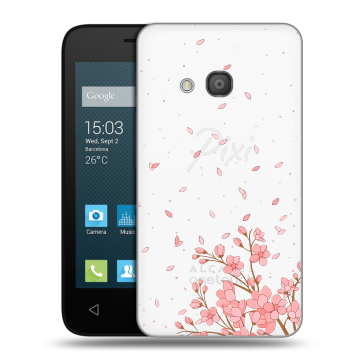 Пластиковый чехол на Alcatel One Touch Pixi 4 (4) с принтом Ветка сакуры