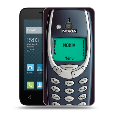 Пластиковый чехол на Alcatel One Touch Pixi 4 (4) с принтом Старый телефон Пластиковый чехол на Alcatel One Touch Pixi 4 (4) с принтом Старый телефон