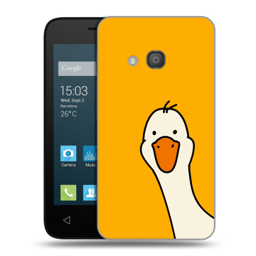 Пластиковый чехол на Alcatel One Touch Pixi 4 (4) с принтом Утка