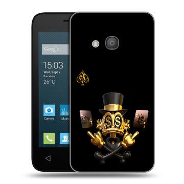 Пластиковый чехол на Alcatel One Touch Pixi 4 (4) с принтом Золотой скрудж макдак