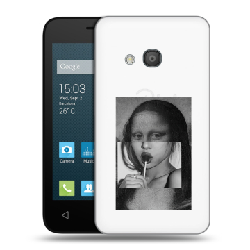 Пластиковый чехол на Alcatel One Touch Pixi 4 (4) с принтом Мона Лиза