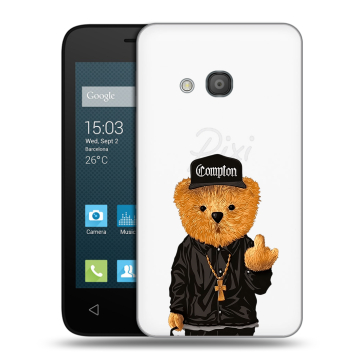 Пластиковый чехол на Alcatel One Touch Pixi 4 (4) с принтом Плюшевый медведь