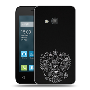 Пластиковый чехол на Alcatel One Touch Pixi 4 (4) с принтом Герб России