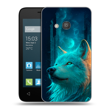 Пластиковый чехол на Alcatel One Touch Pixi 4 (4) с принтом бабочки саккура
