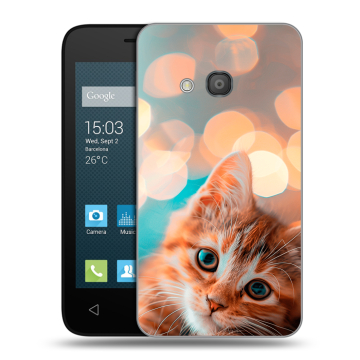 Пластиковый чехол на Alcatel One Touch Pixi 4 (4) с принтом котик Пластиковый чехол на Alcatel One Touch Pixi 4 (4) с принтом котик